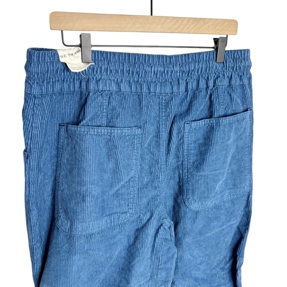 Free People Modern Love Pull-On Cord Jeans Size large Blue Wide Leg Pants - Picture 8 of 8